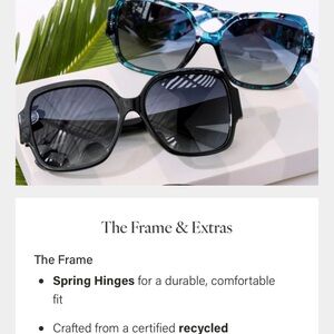 Peepers “Cancun” Black and Maine Quartz Square Sunglasses